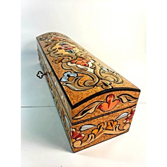 Bronze Small Hand Painted 3D Design Jewelry Box - Picture 5 of 6
